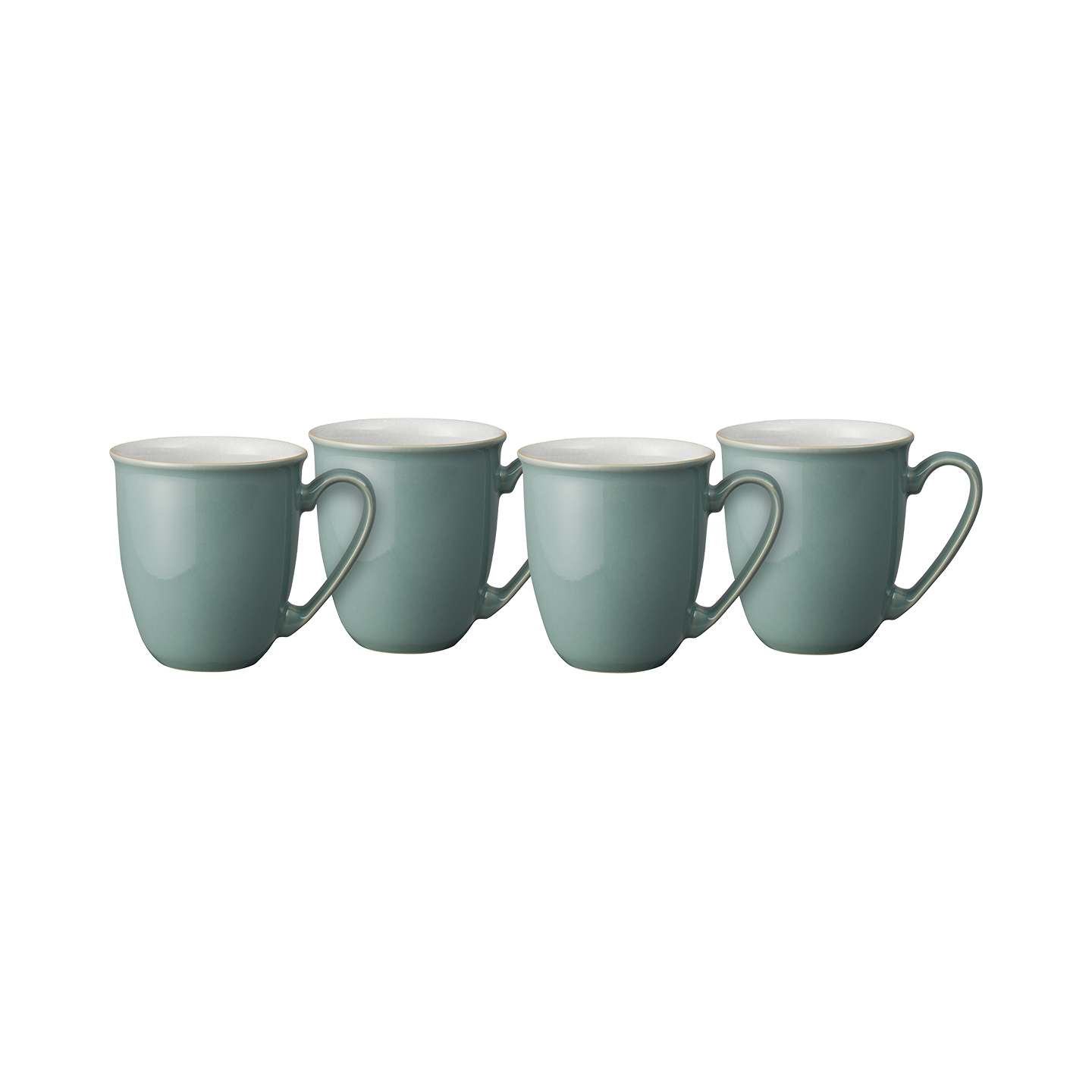 Elements Fern Green Coffee Beaker/Mugs - Set Of 4 -