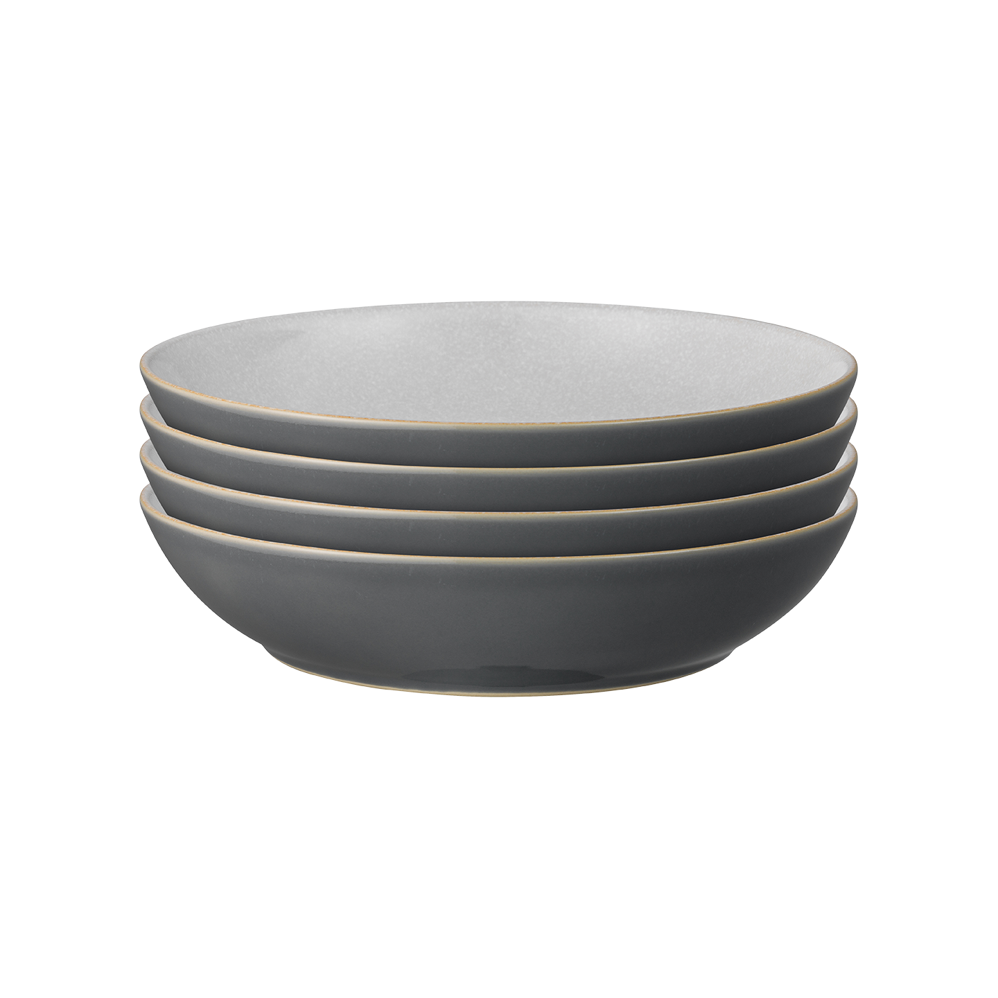Elements Fossil Grey Pasta Bowls - Set Of 4 -