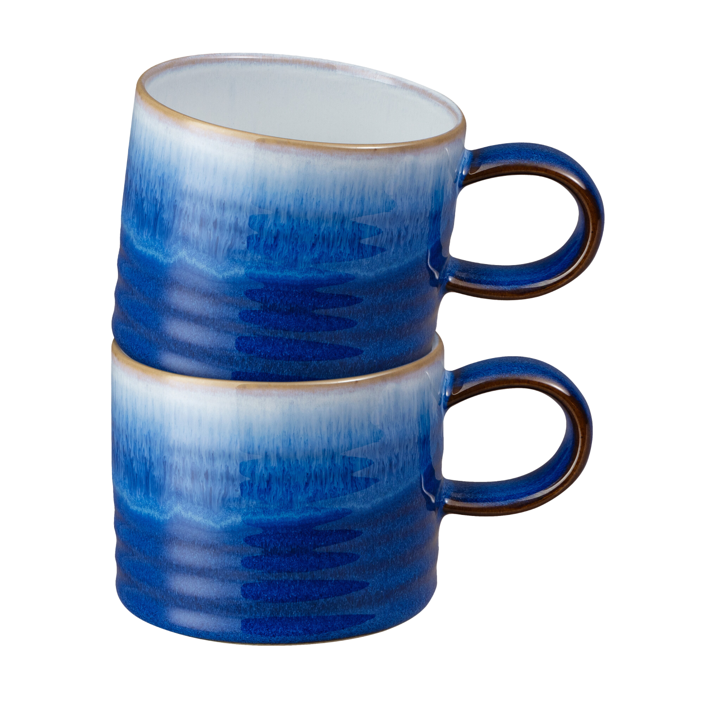 Blue Haze Set Of 2 Small Ridged Mug