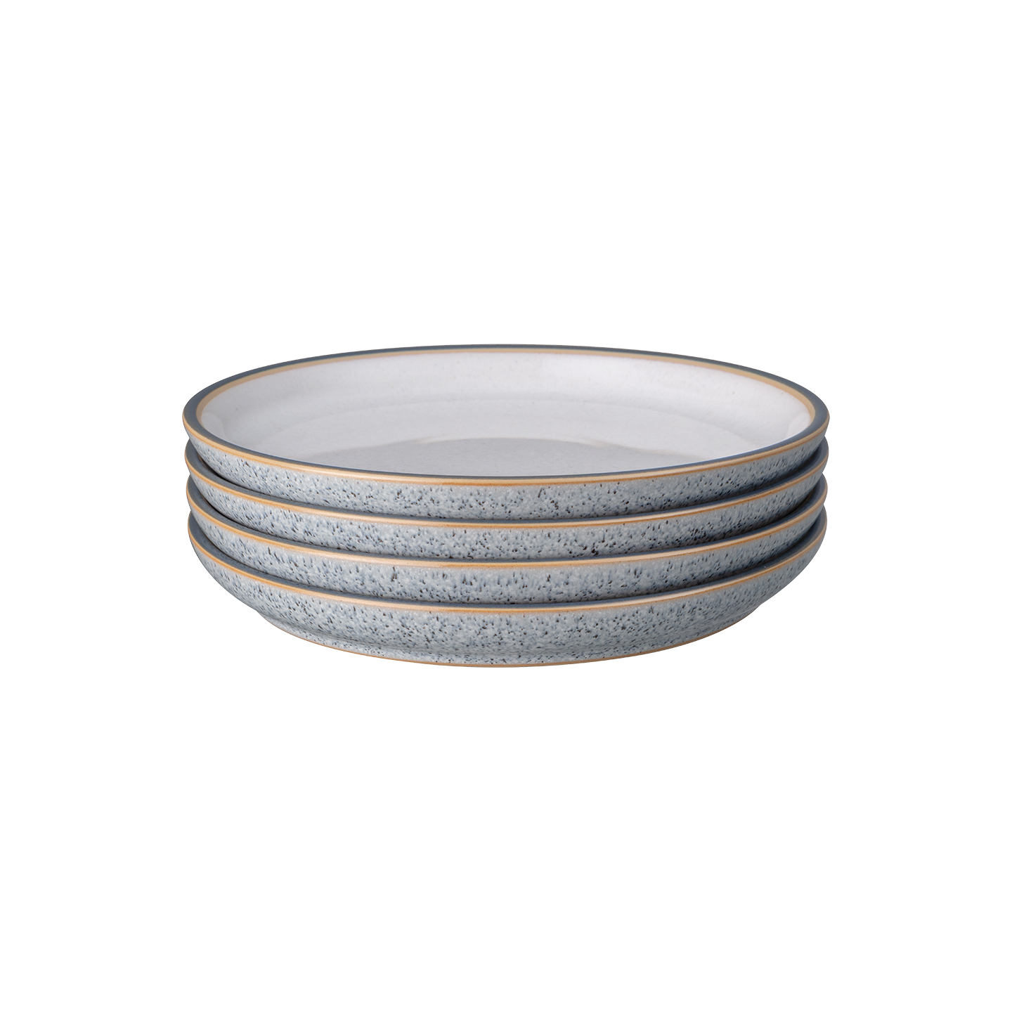 Studio Grey White Coupe Medium Plates - Set Of 4 -