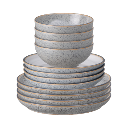 Studio Grey And White 12 Piece Dinnerware Set - Thumbnail 4
