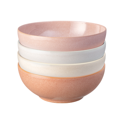 Quartz Rose 4 Piece Cereal Bowl Set