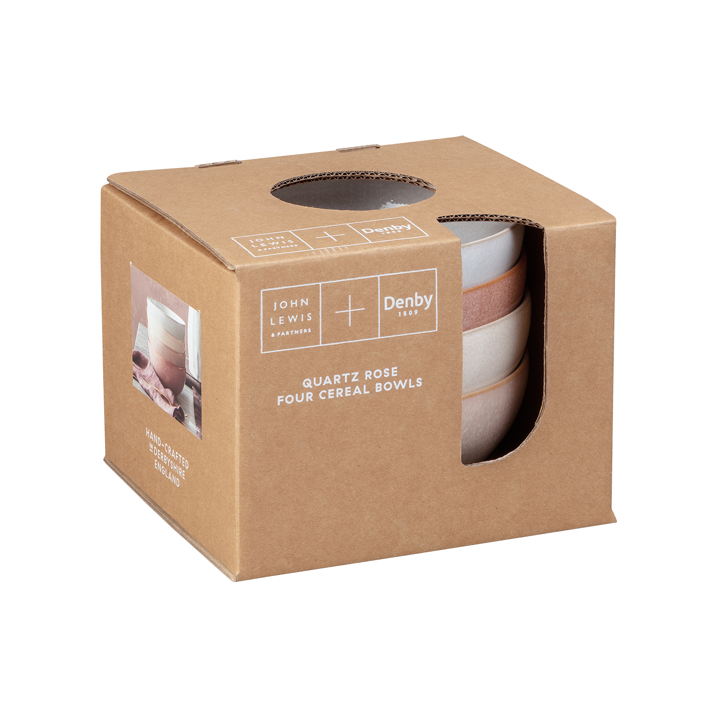 Quartz Rose 4 Piece Cereal Bowl Set