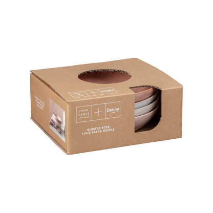 Quartz Rose 4 Piece Pasta Bowl Set