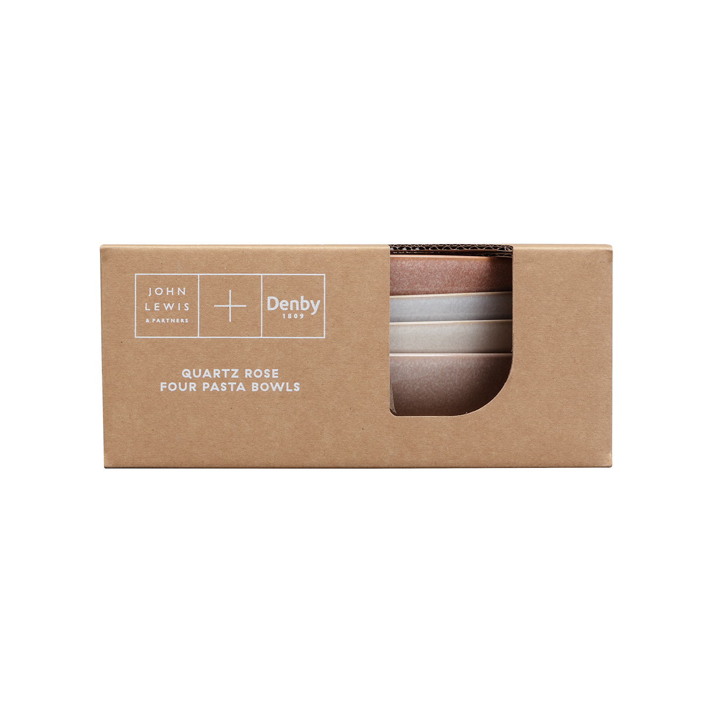 Quartz Rose 4 Piece Pasta Bowl Set