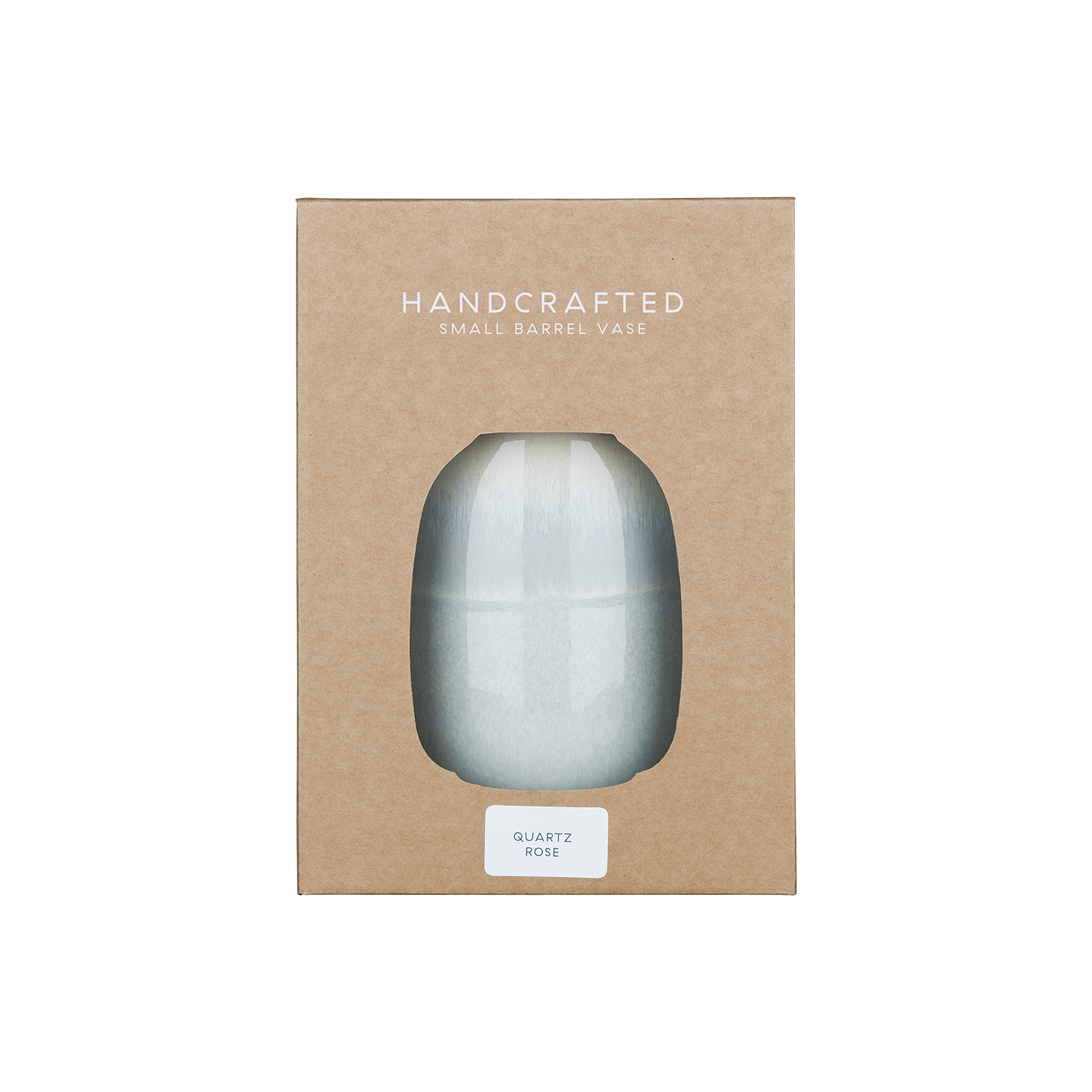 Quartz Rose Small Barrel Vase Seconds