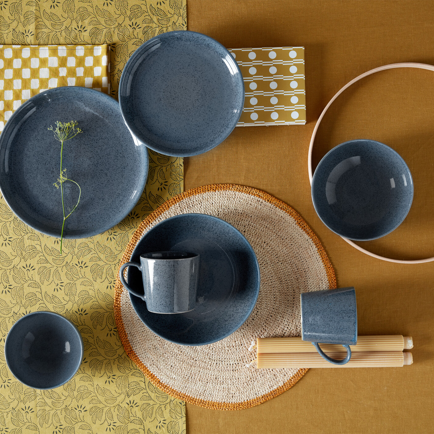Dark Grey Speckle Coupe Dinner Plate