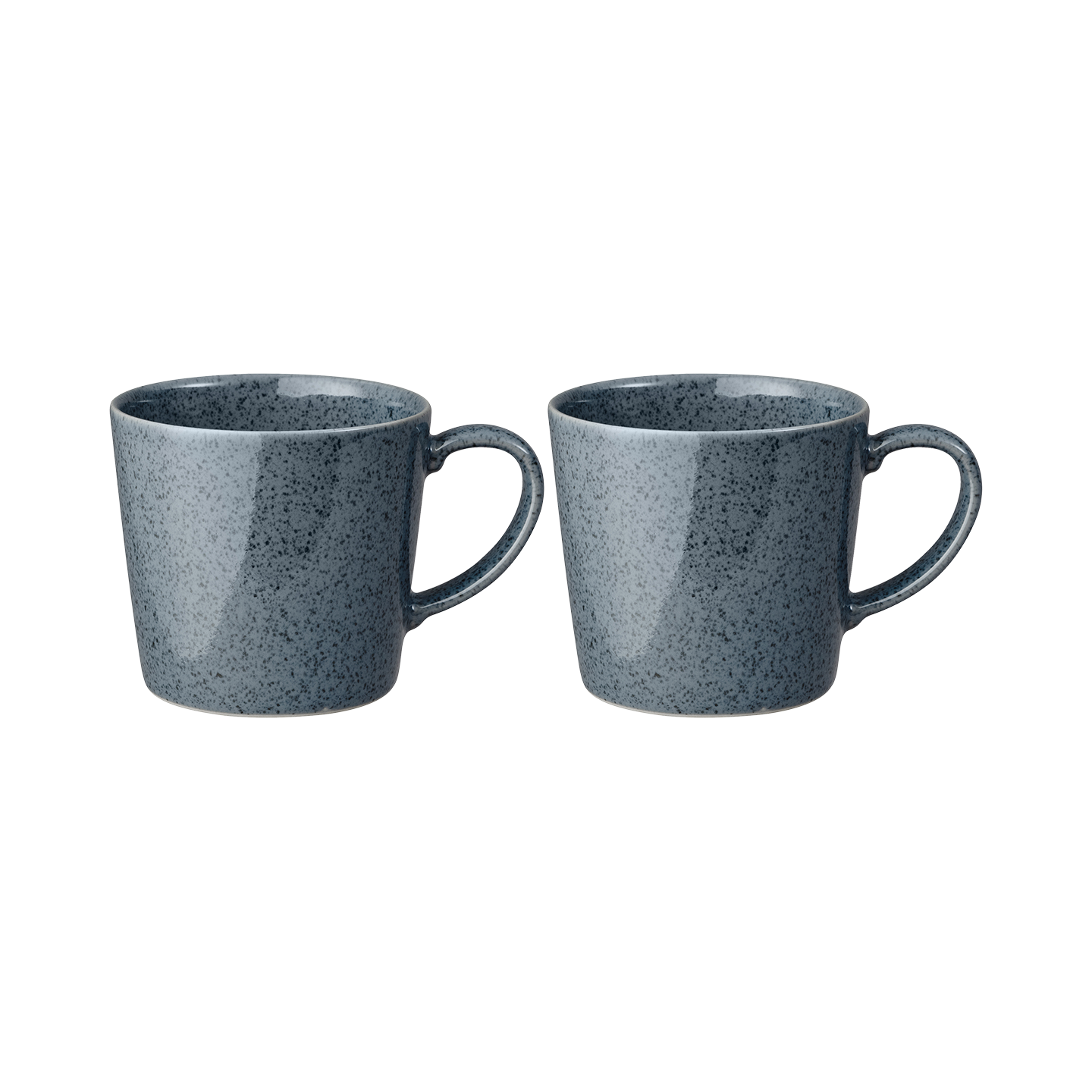 Dark Grey Speckle Mugs - Set Of 2 -
