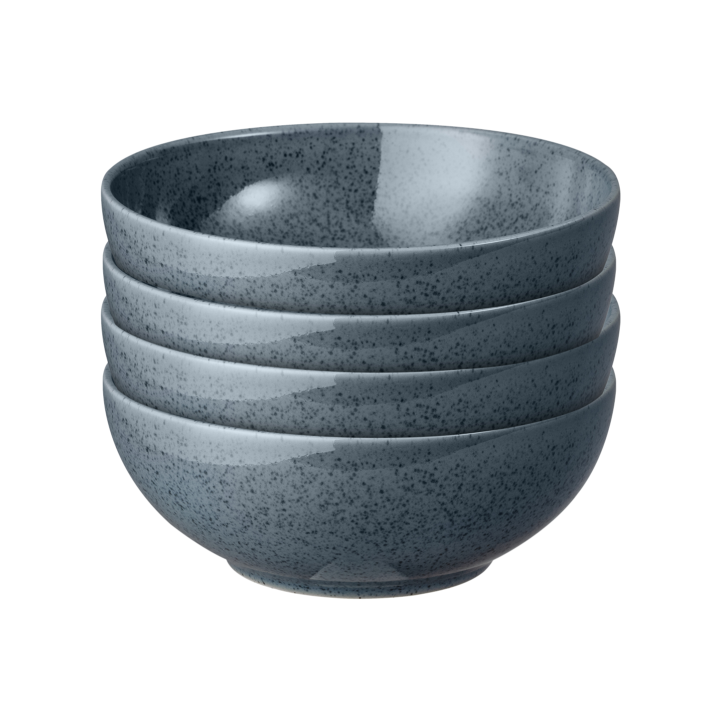 Dark Grey Speckle Cereal Bowls - Set Of 4 -