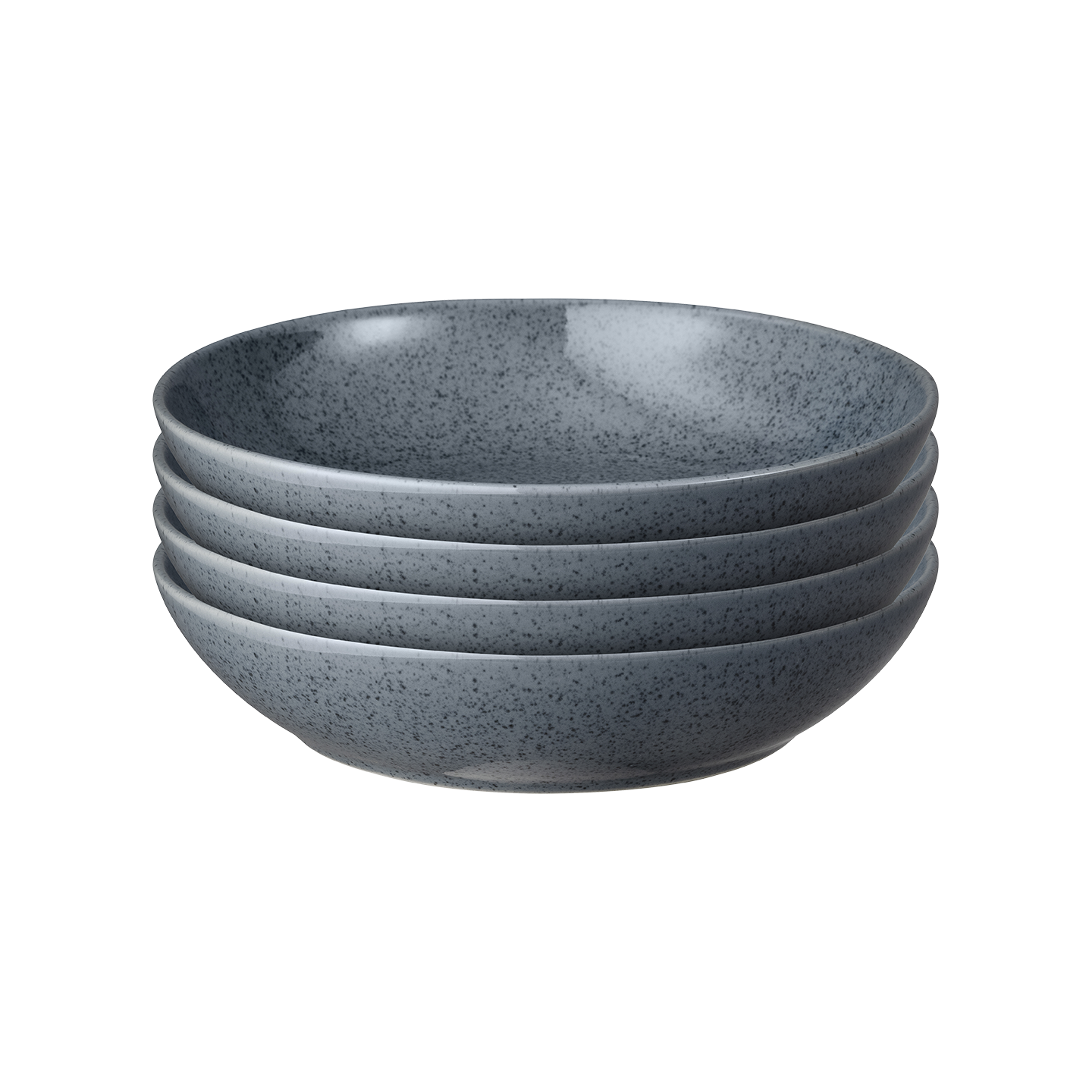 Dark Grey Speckle Pasta Bowls - Set Of 4 -