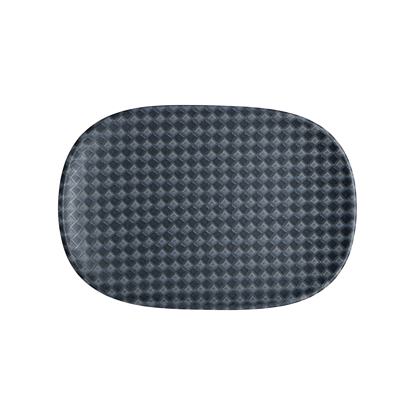 Impression Charcoal Blue Diamond Medium Oblong Platter