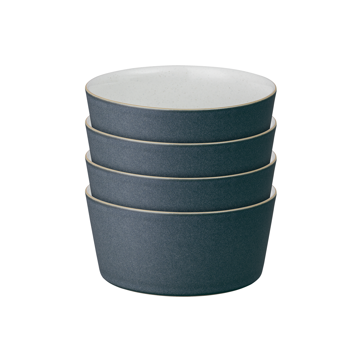 Impression Charcoal Blue Straight Rice Bowls - Set Of 4 -