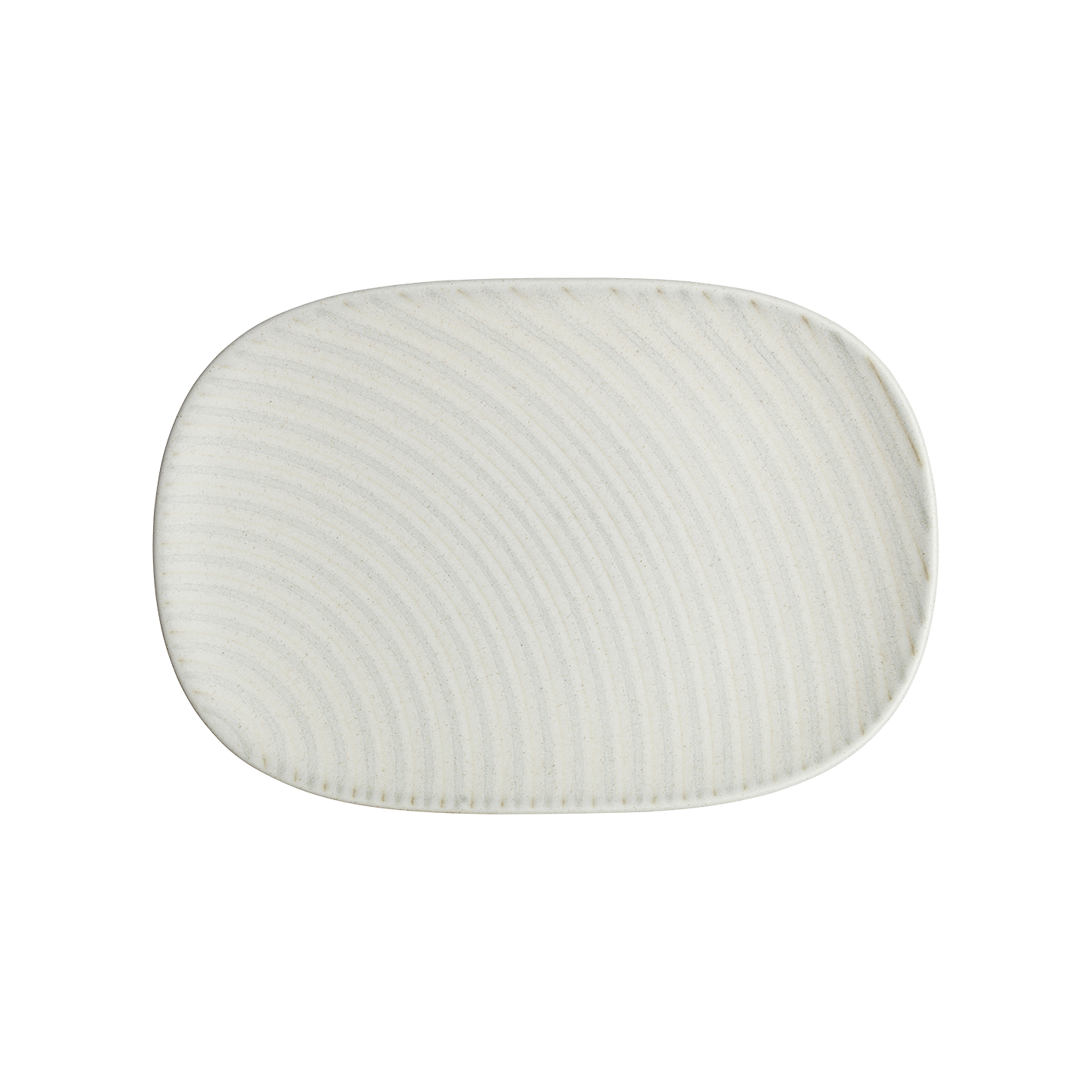 Impression Cream Spiral Medium Oblong Platter