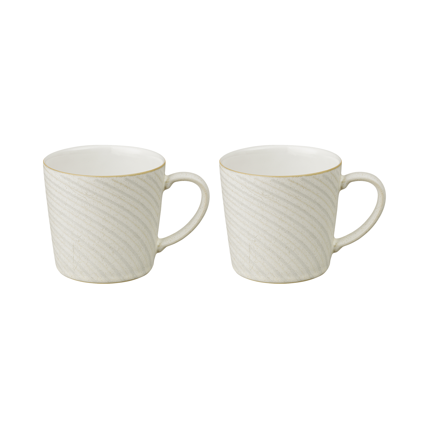 Impression Cream Spiral Mugs - Set Of 2 -