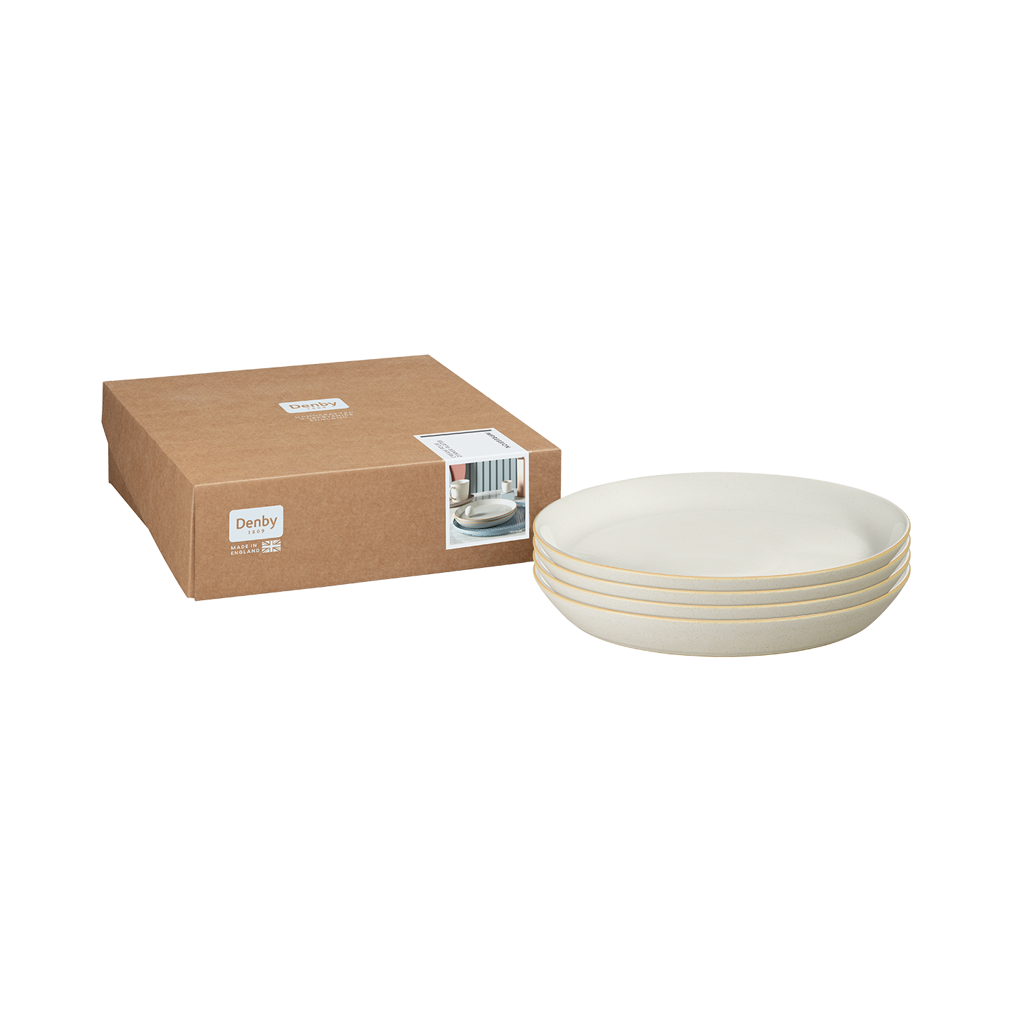 Impression Cream Dinner Plate - Set Of 4
