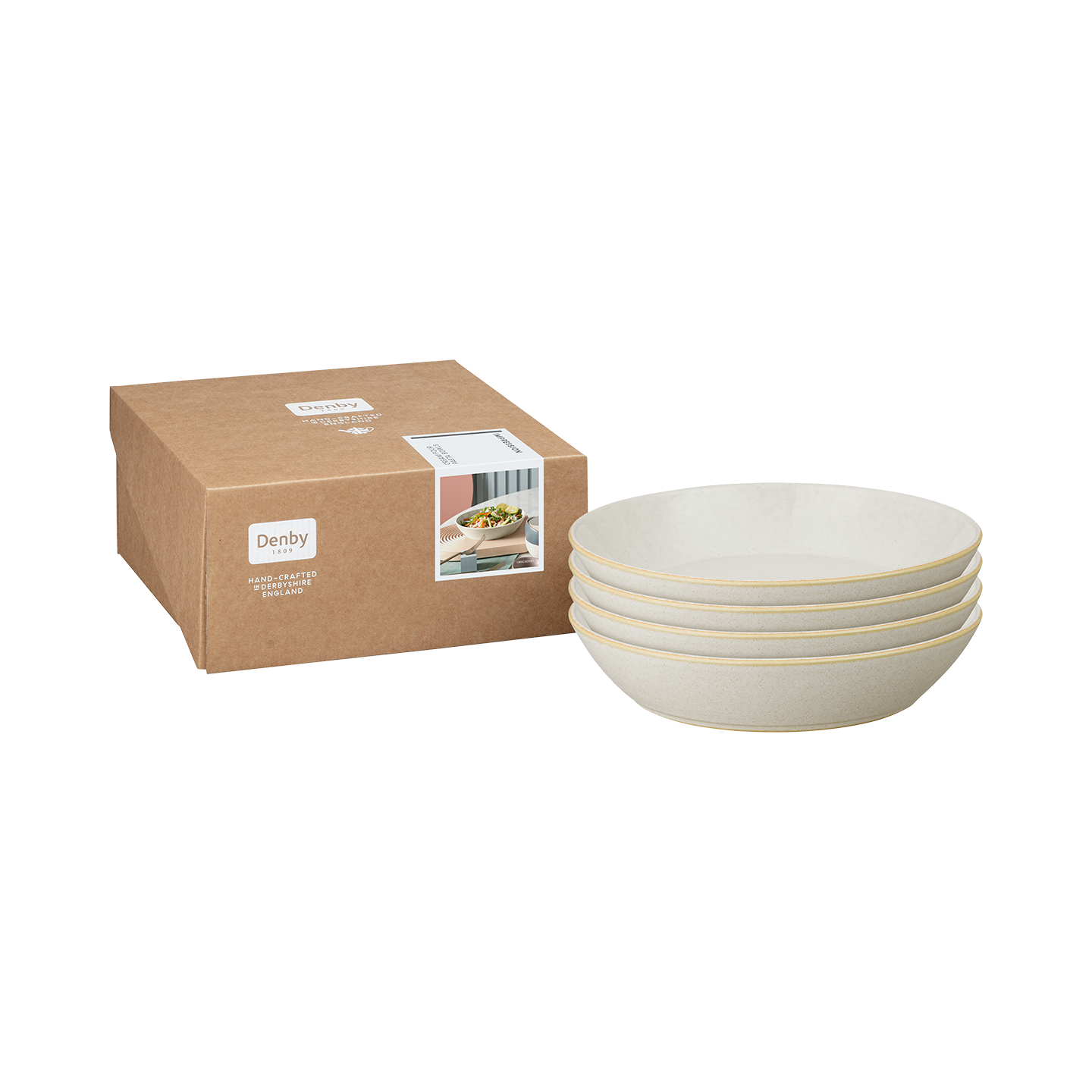 Impression Cream Pasta Bowls - Set Of 4 - Thumbnail 3