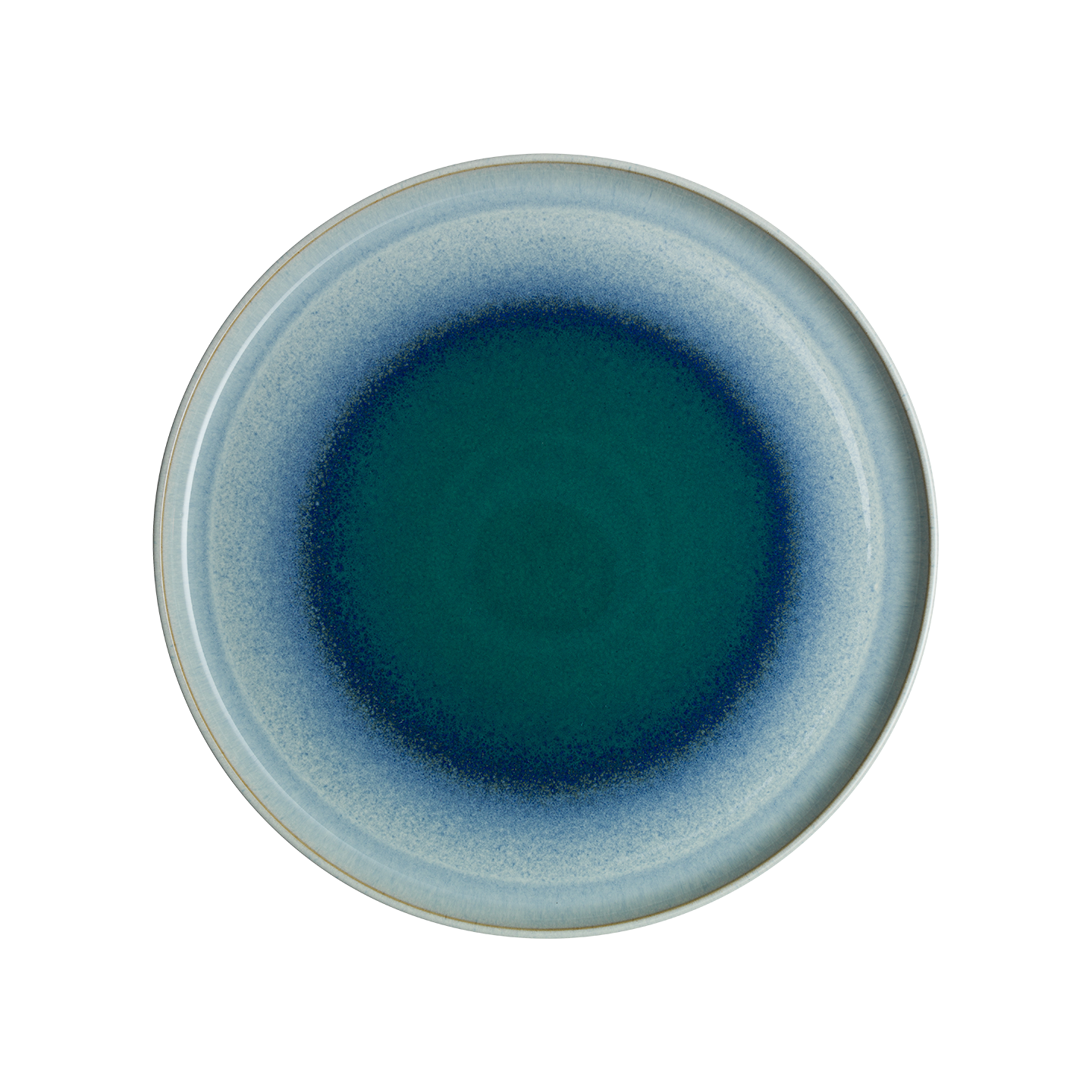 Statements Ombre Green Round Platter -
