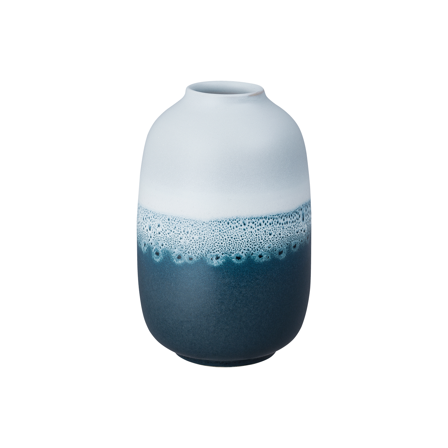 Mineral Blue Small Barrel Vase