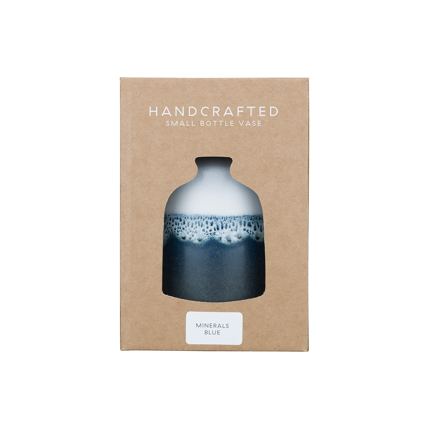 Mineral Blue Small Bottle Vase -