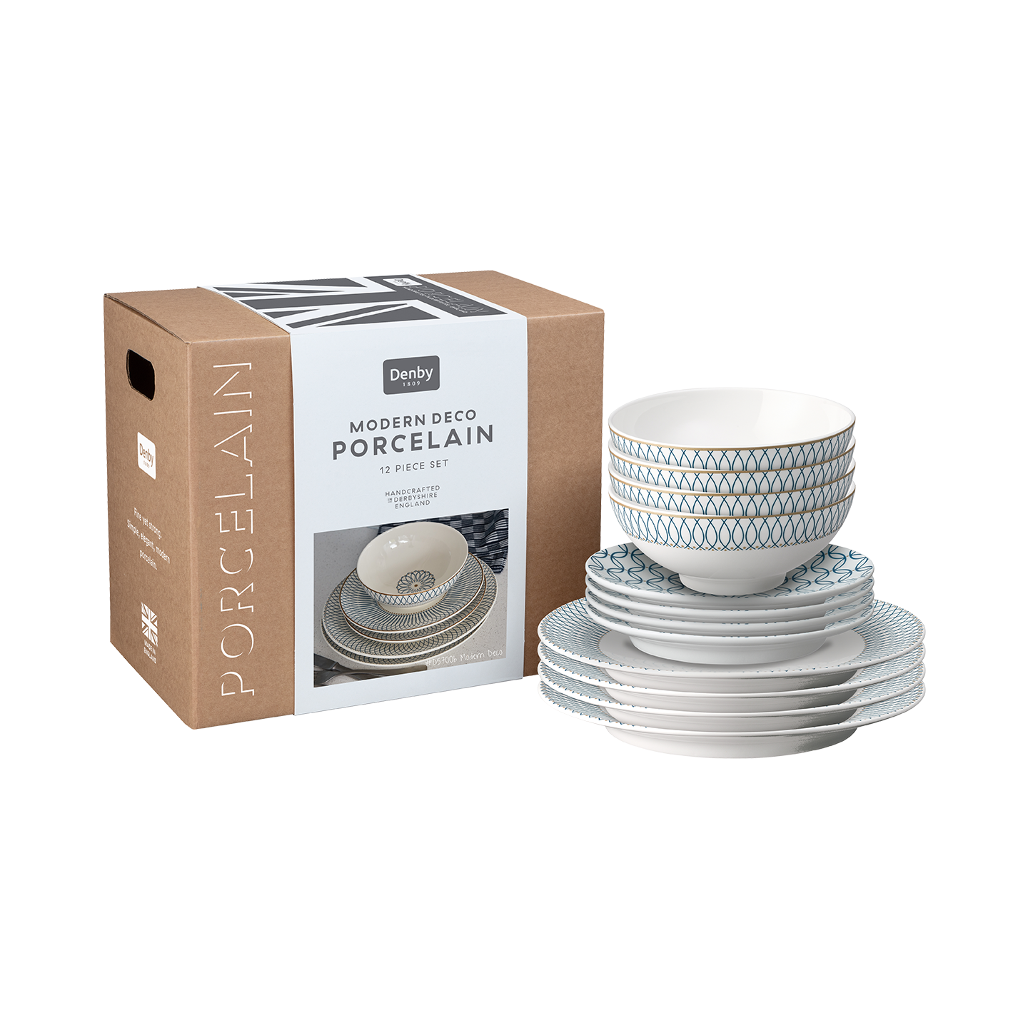 Modern Deco 12 Pc Tableware Set