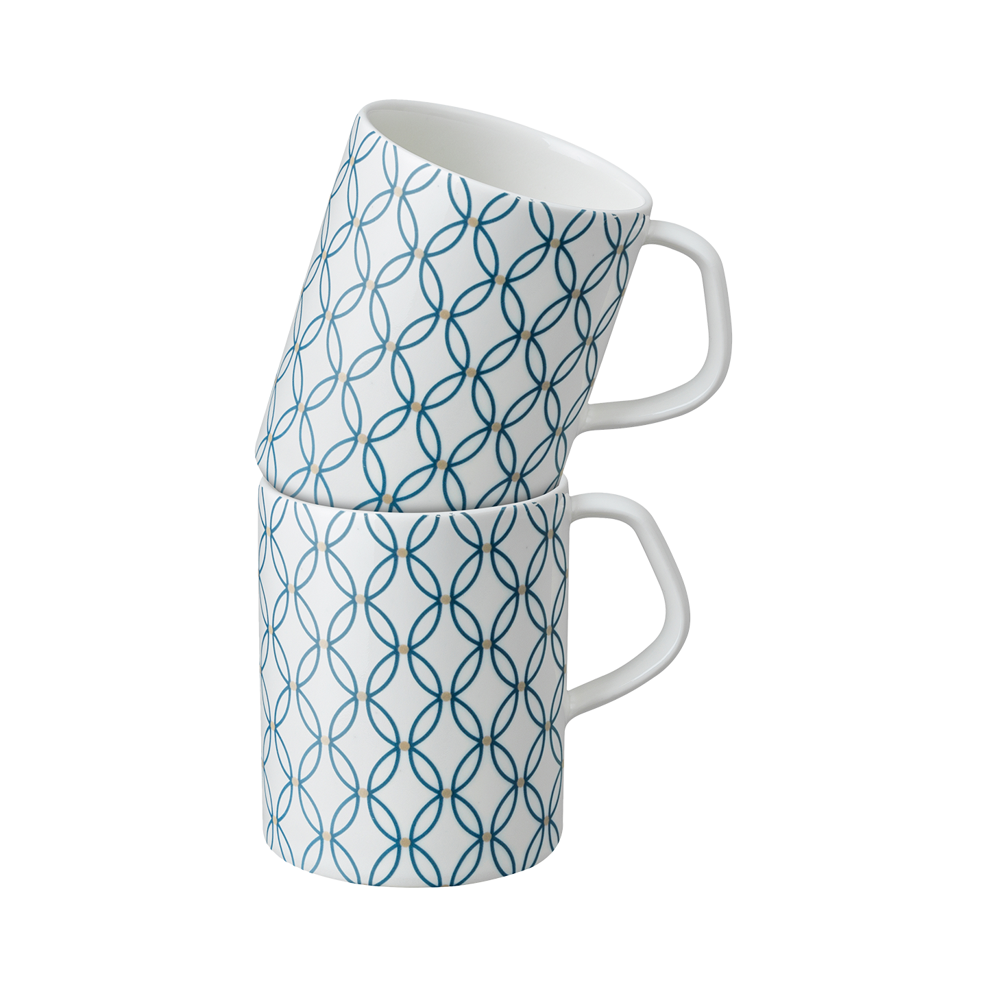 Modern Deco Small Mugs - Set Of 2 -