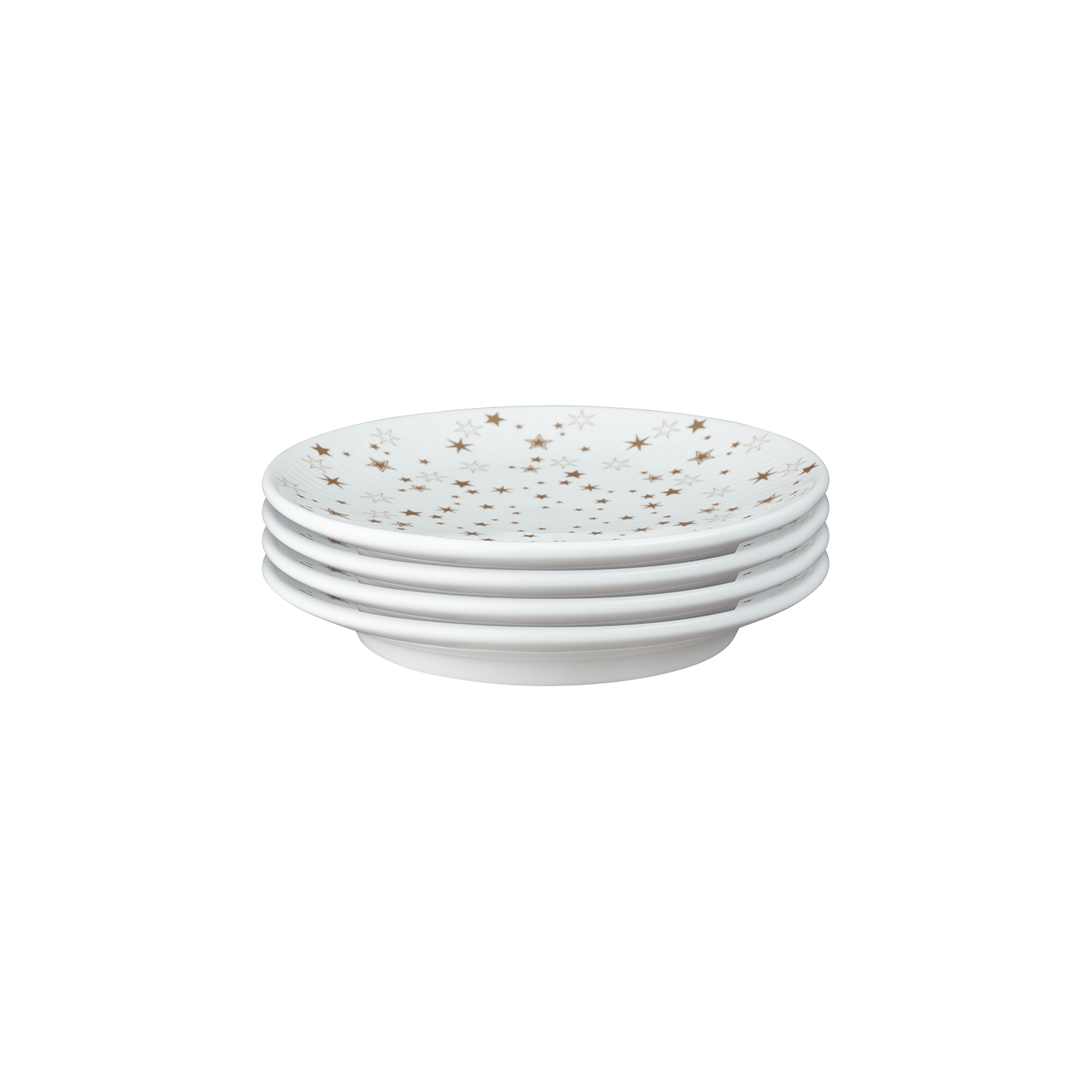 Arc White Stars Small Plates - Set Of 4 -