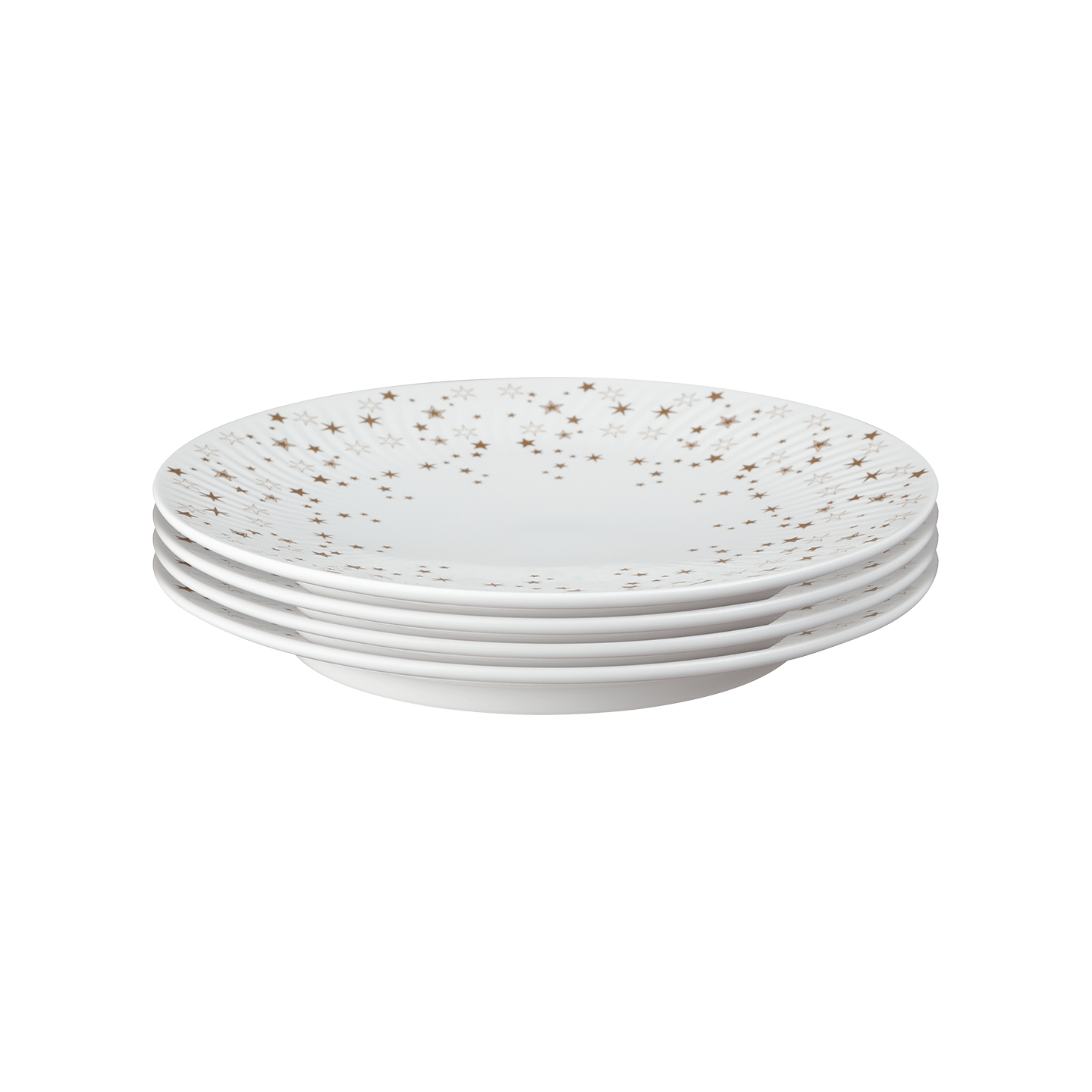 Arc White Stars Dinner Plates - Set Of 4 -