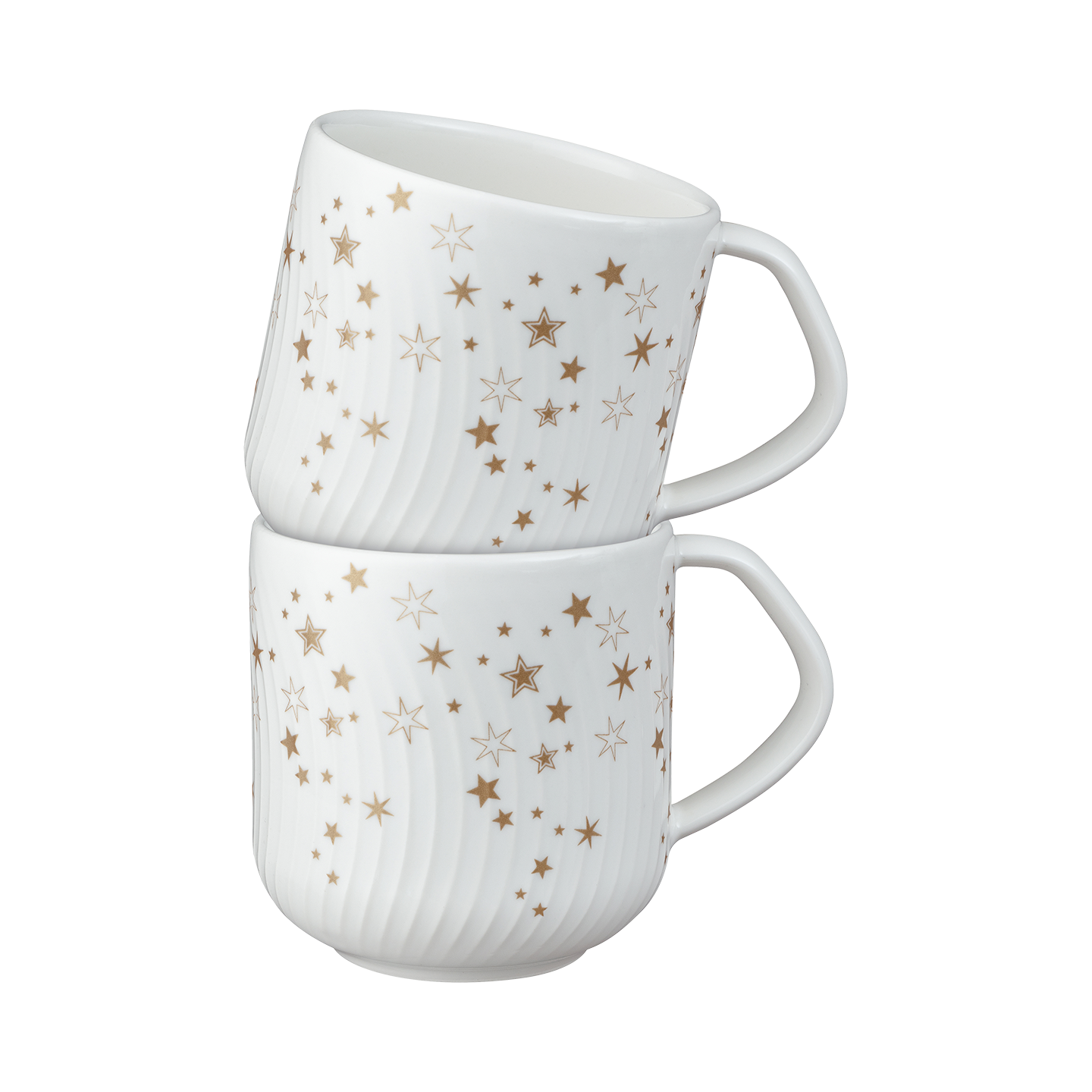 Arc White Stars Large Mugs - Set Of 2 -