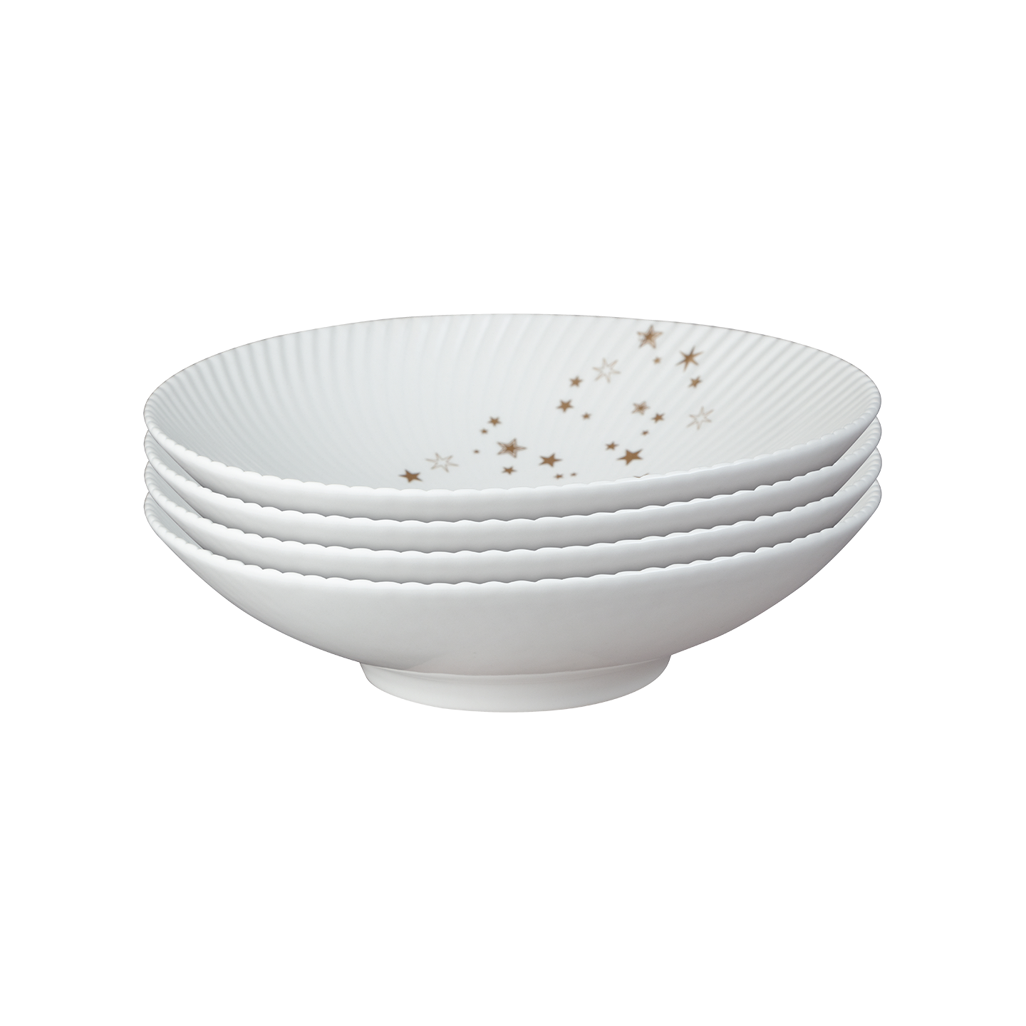 Arc White Stars Pasta Bowl - Set Of 4 -