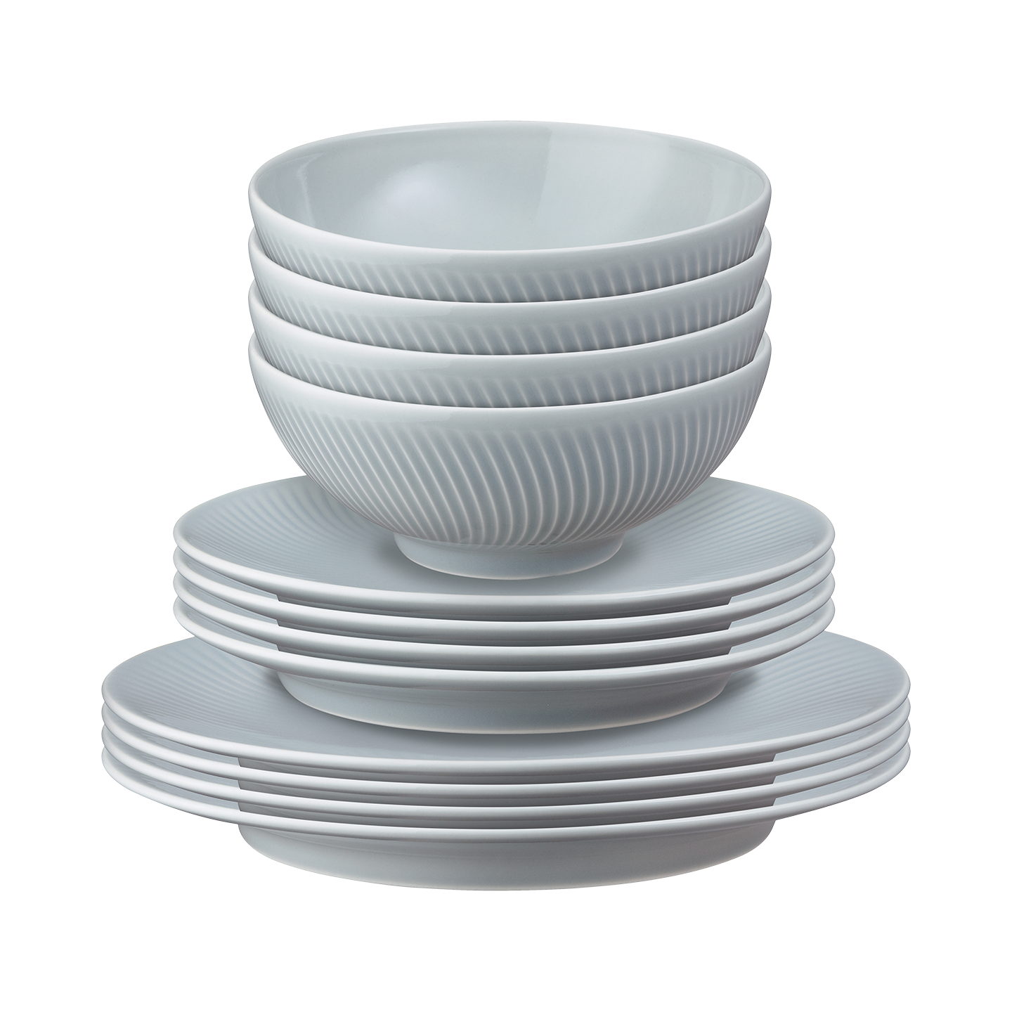 Arc Grey 12 Piece Dinner Set