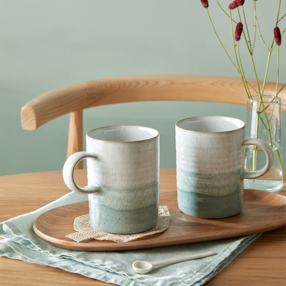 Kiln Green Ridged Mug