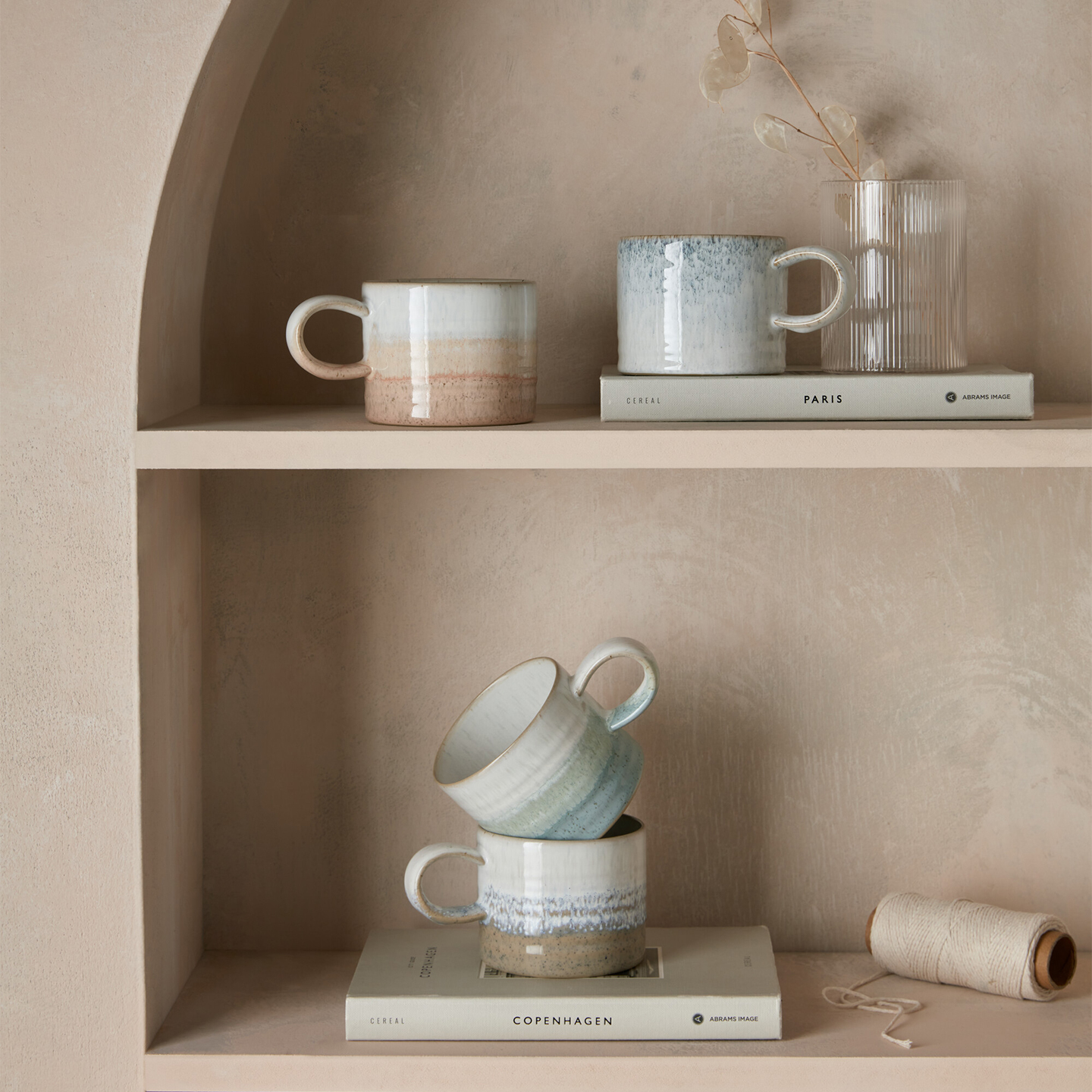 Kiln Green Small Ridged Mug