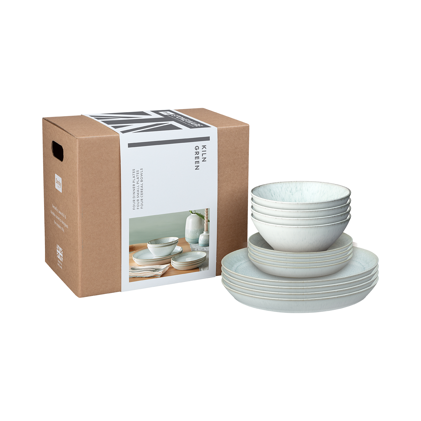 Kiln Green 12 Piece Dinner Set