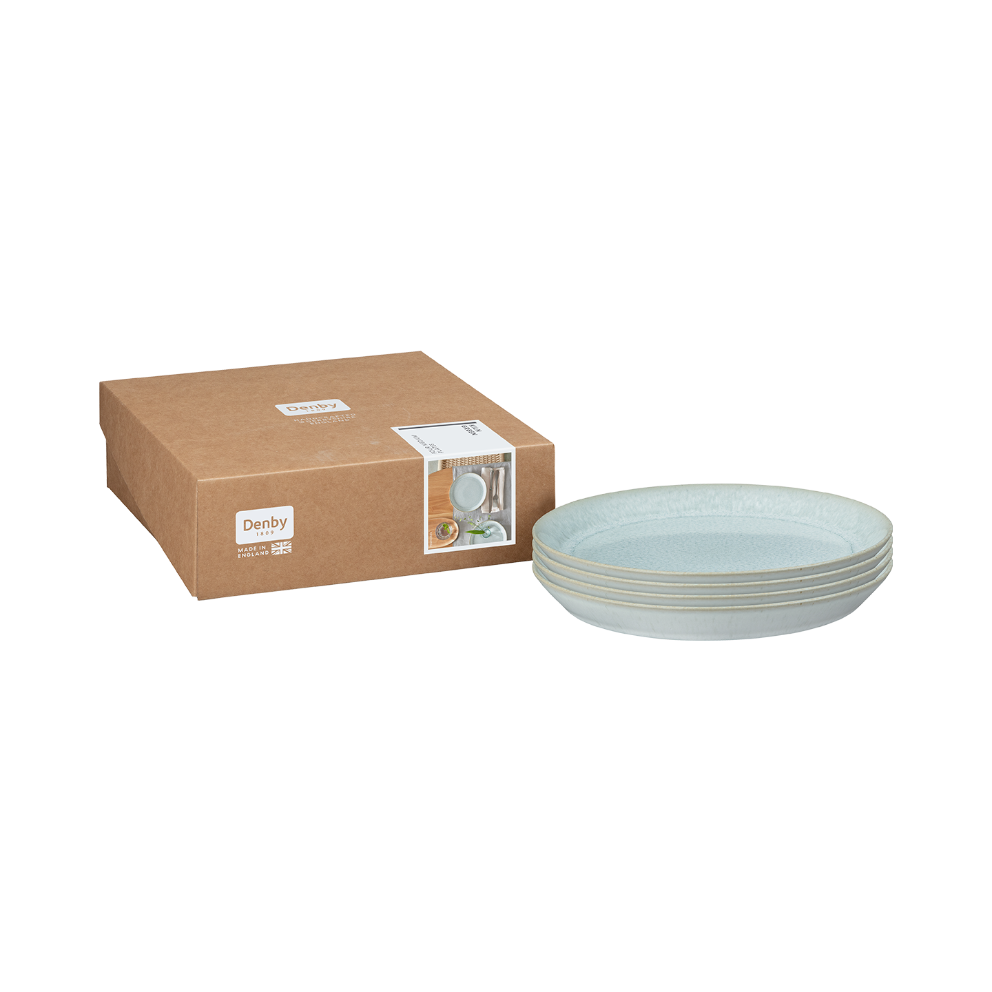 Kiln Green By Denby Medium Plates - Set Of 4
