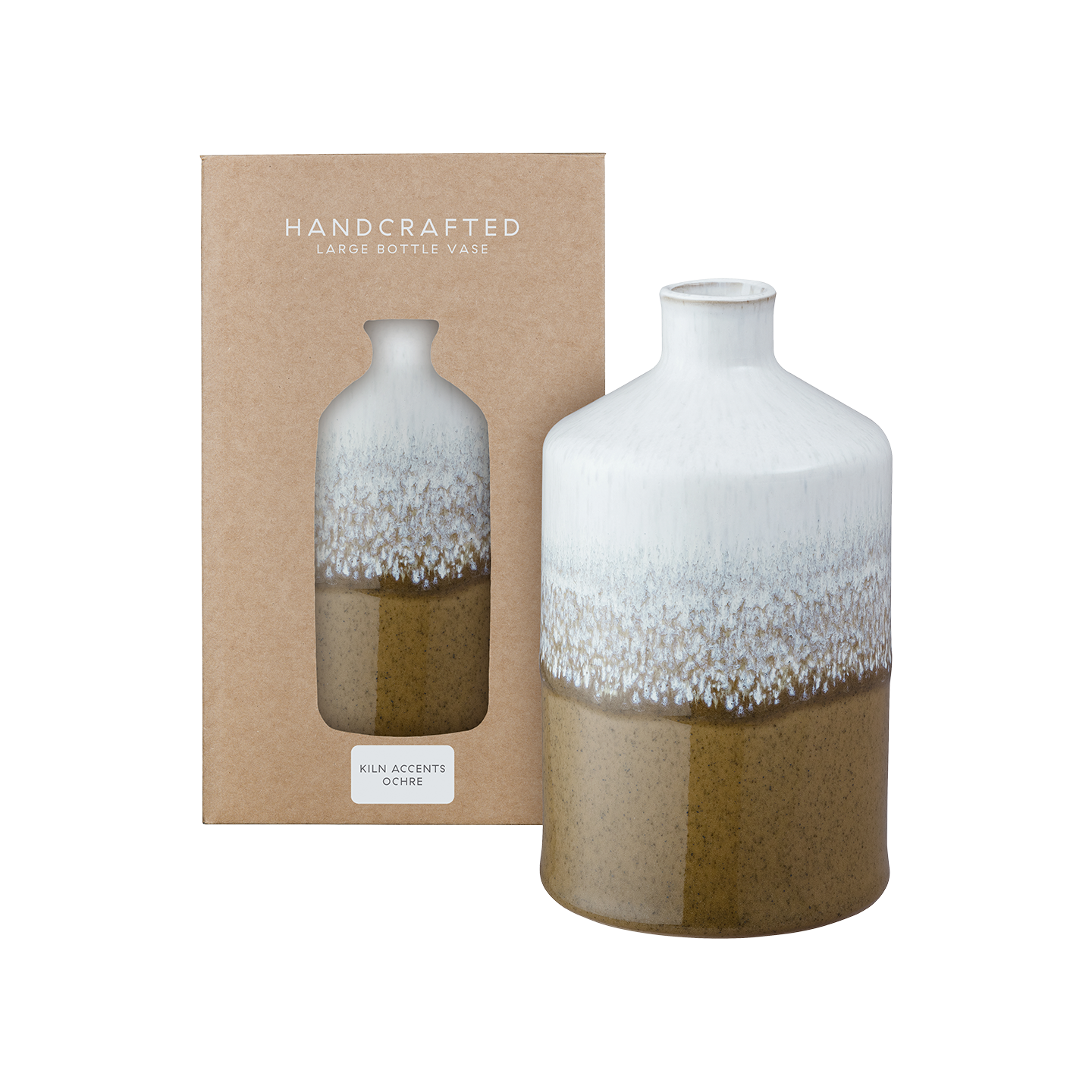 Kiln Accents Ochre Large Bottle Vase -