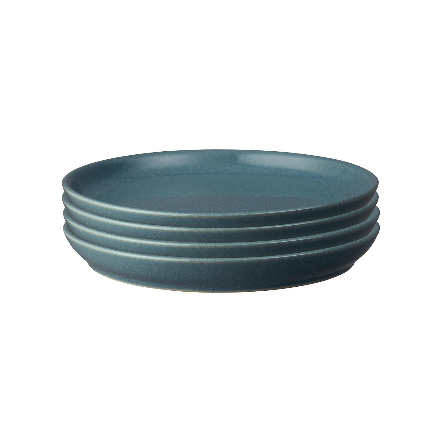 Elements Jade Dark Green Coupe Dinner Plates - Set Of 4 -