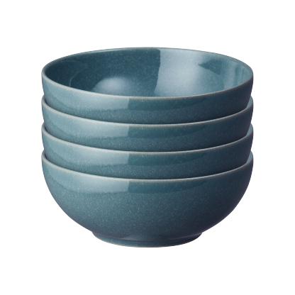 Elements Jade Dark Green Coupe Cereal Bowl Set of 4