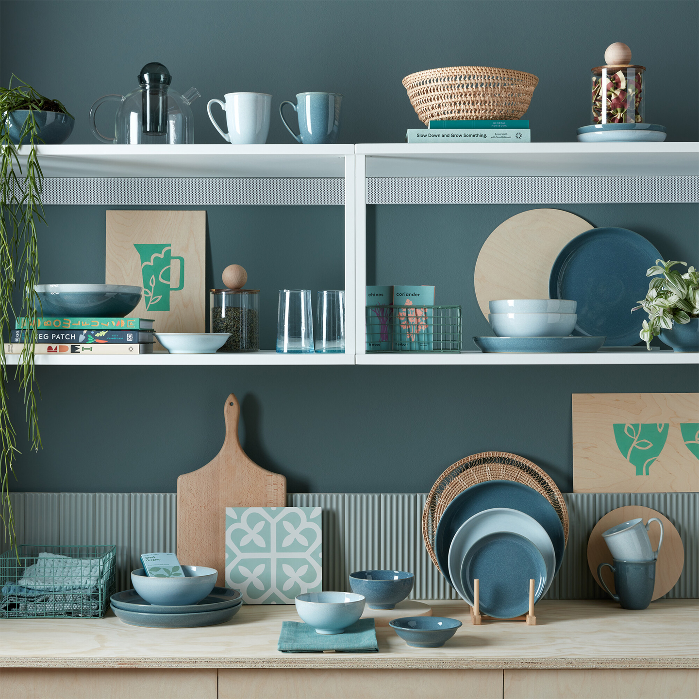 Elements Jade Dark Green Rice Bowl Set of 4