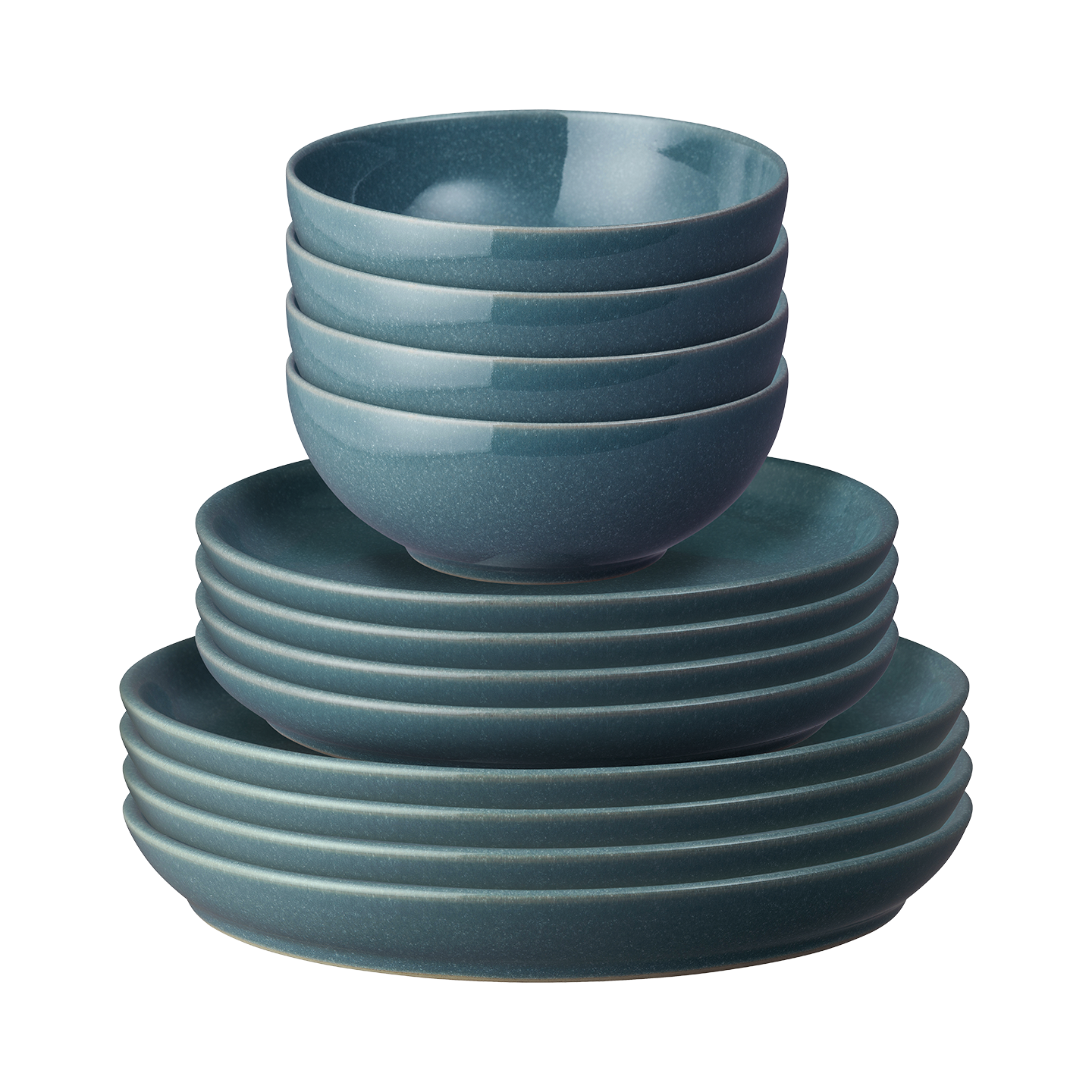 Elements Jade Dark Green 12 Piece Dinner Set