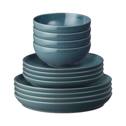 Elements Jade Dark Green 12 Piece Dinner Set