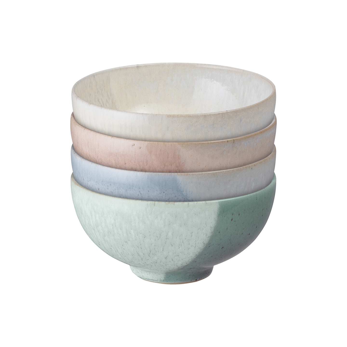 Kiln Pastels Accent Rice Bowls - Set Of 4 -