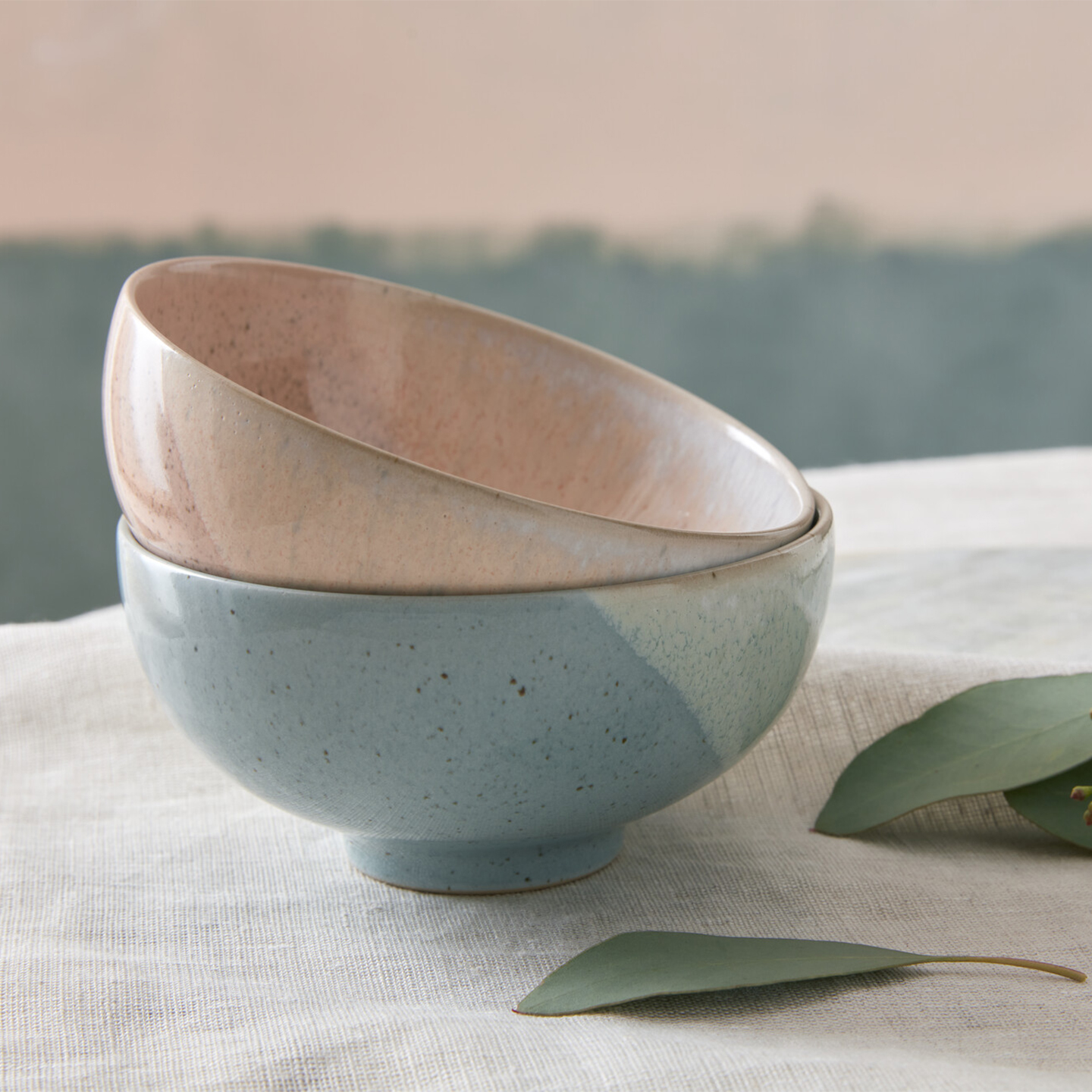 Kiln Pastels Accent Rice Bowl Set of 4