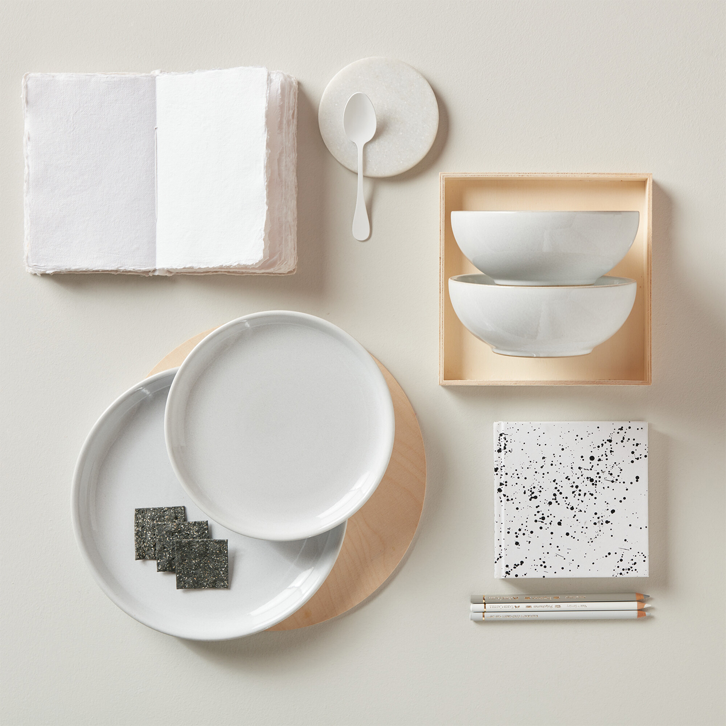 Elements Stone White Coupe Dinner Plates - Set Of 4