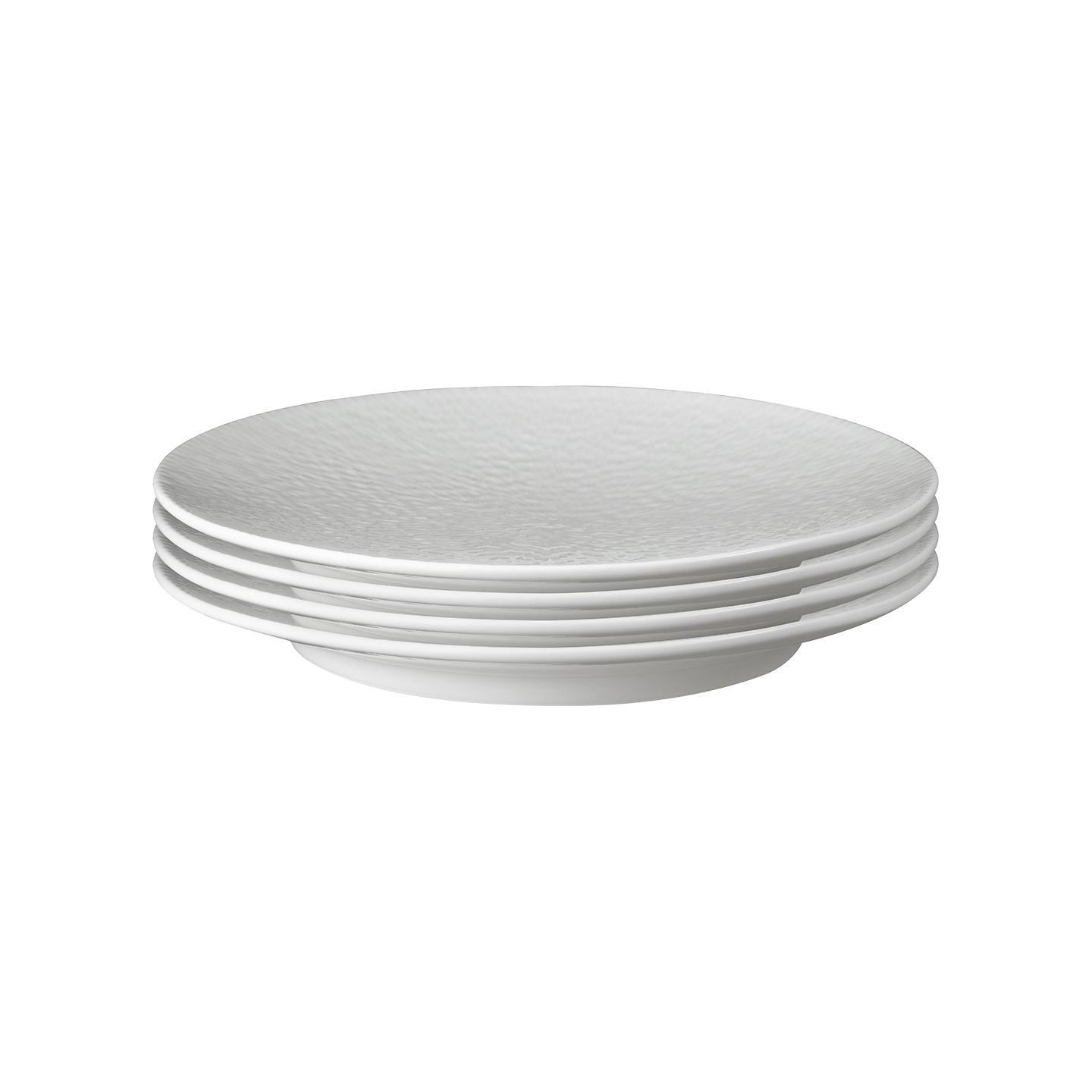 Carve White Dinner Plates - Set Of 4 -