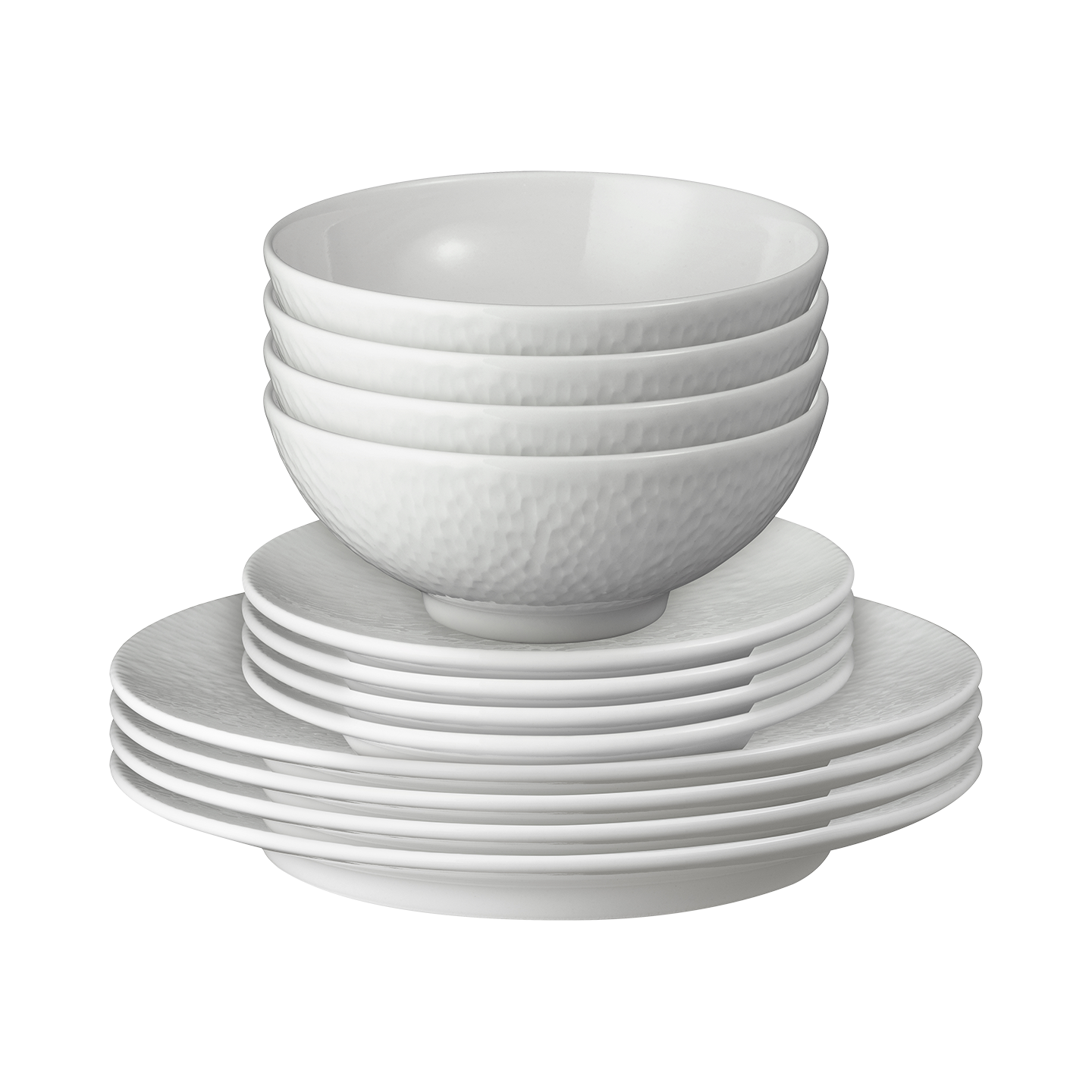 Carve White 12 Piece Dinner Set -