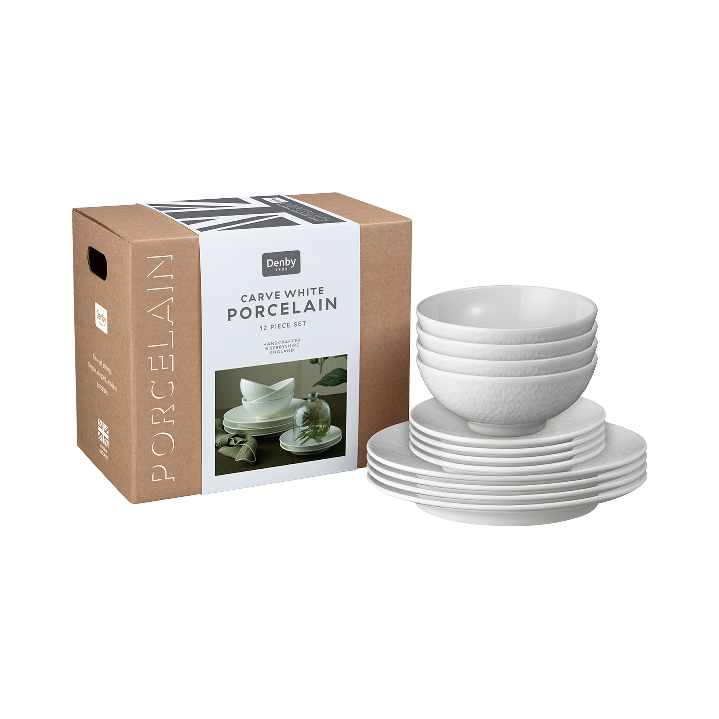 Carve White 12 Piece Dinner Set