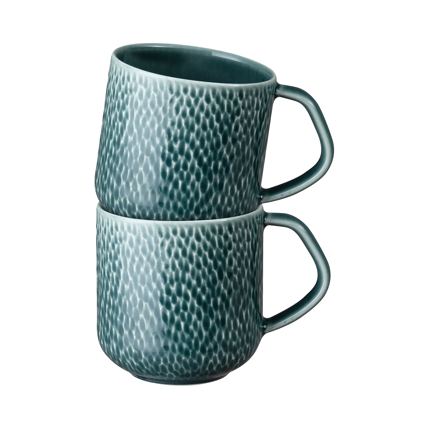 Carve Green Large Mugs - Set Of 2 -