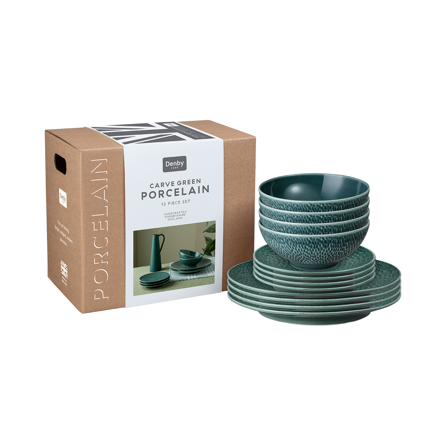 Carve Green 12 Piece Dinner Set