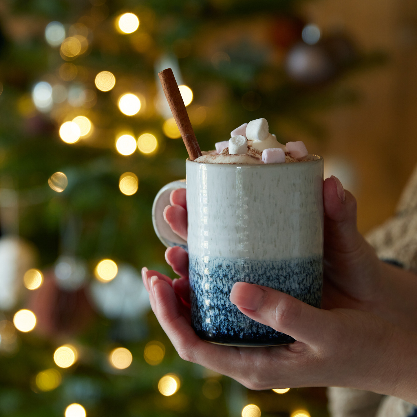 Kiln Blue Ridged Mug Seconds