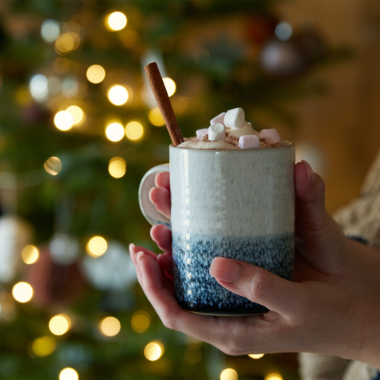 Kiln Blue Ridged Mug Seconds